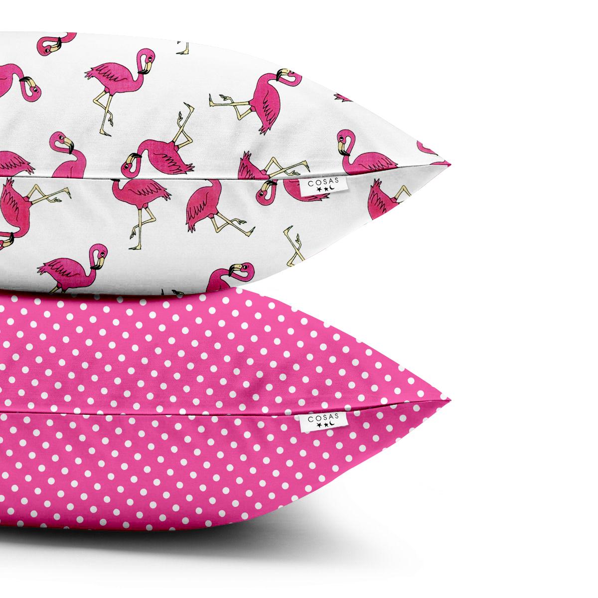 Набор наволочек Cosas Flamingo Dots Crimson 40х60 см 2 шт. (4822052025055)