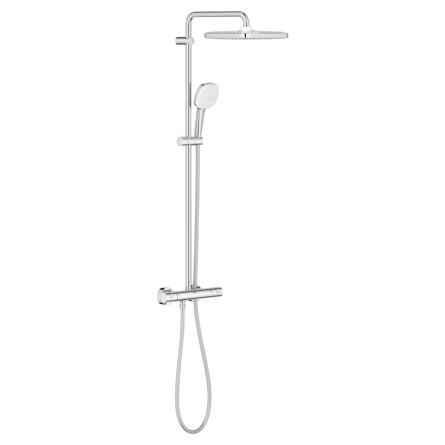 Душевая система с термостатом для настенного монтажа Grohe Tempesta System 250 Cube Chrome (26689001) Душевая система с термостатом для настенного монтажа Grohe Tempesta System 250 Cube Chrome (26689001)