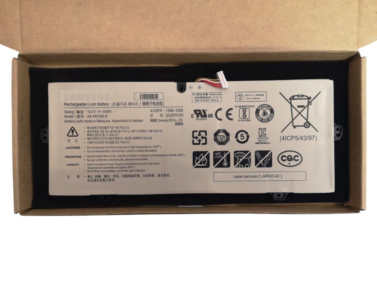 Акумулятор для Samsung Notebook 9 Pro 15"/NP940X3M/NP940X3N/NP940X5M/AA-PBTN4LR 3530 mAh 54Wh (000013036)