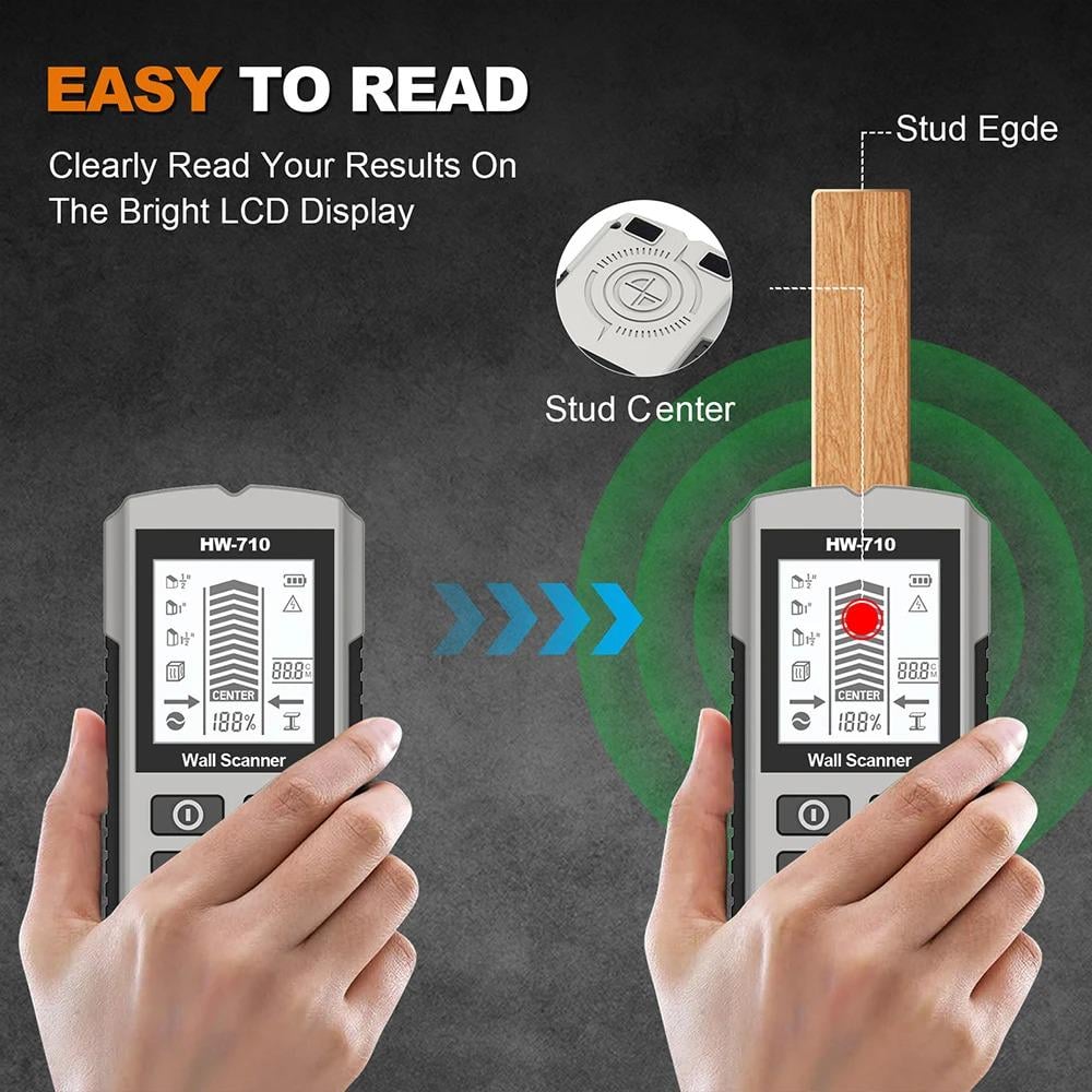 Сканер-металлоискатель в стенах под полом 6в1 универсальный (5068329) - фото 11 Сканер-металлоискатель в стенах под полом 6в1 универсальный (5068329) - фото 11