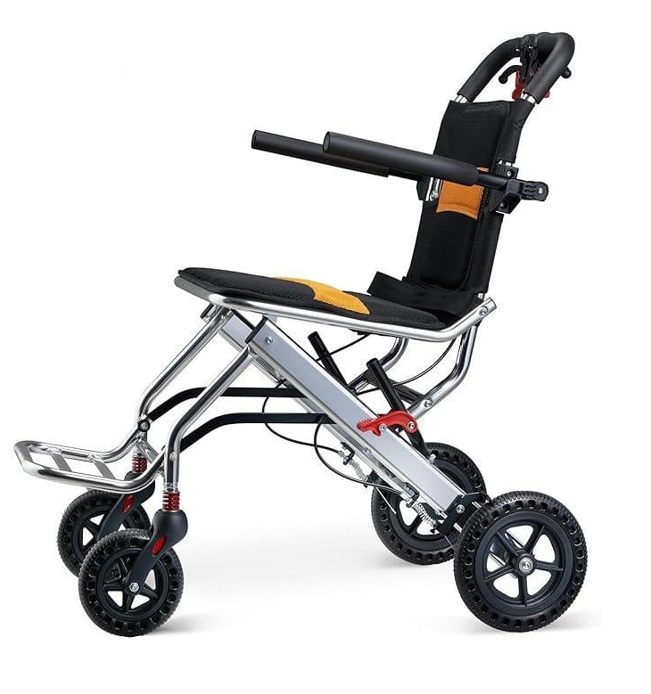 Інвалідне крісло-каталка з підтримкою дорожньої сумки