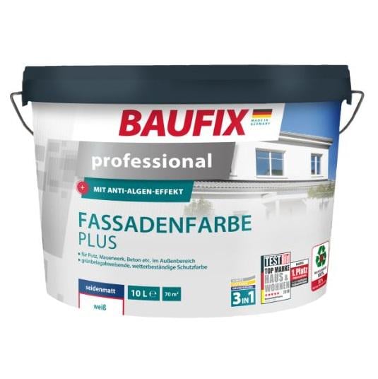 Краска фасадная Baufix professional Fassadenfarbe Plus 10 л Белый (2225671100)