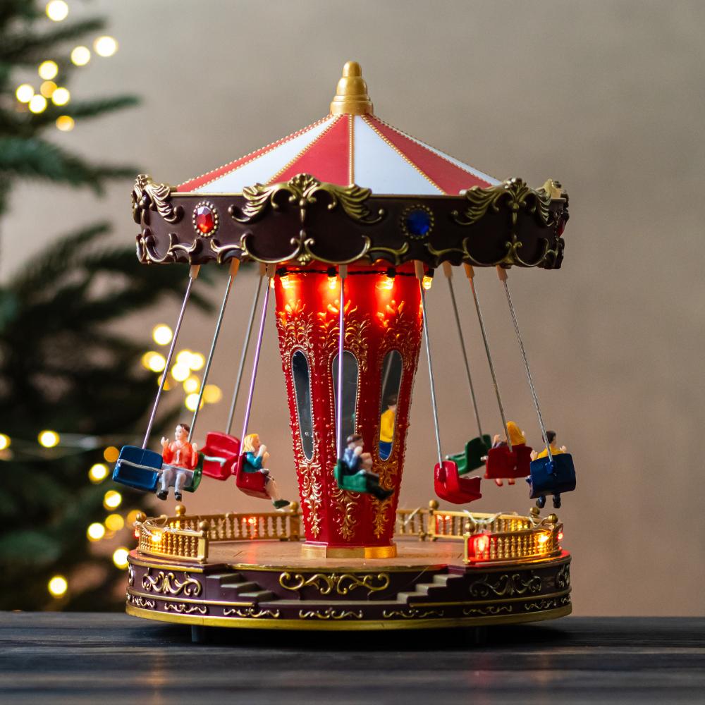 Новорічна карусель з підсвіткою та музикою Дитяча радість 20х16 см (6026-007)