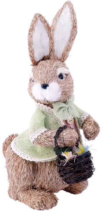 Фигура декоративная Зайчик с корзинкой 36 см пенопласт (BD-NY27-914)