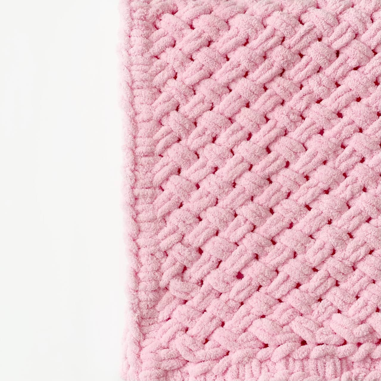 Плед вязаный плюшевый Баловень Pink