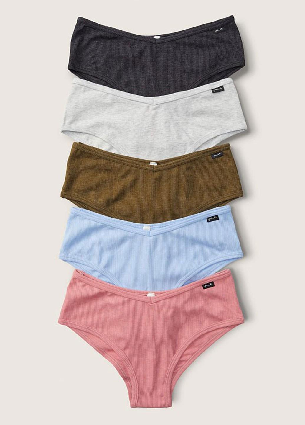 Набір жіночих трусів Victoria's Secret 7040000564814QG7L L 5 шт. Різнокольоровий (66120885)