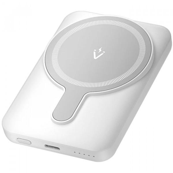 Повербанк Vention FHSW0 5000 mAh 20W с беспроводной зарядкой магнитным креплением и световым индикатором Белый (617639)