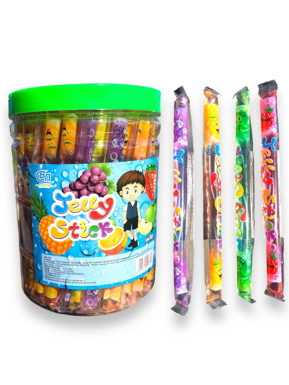 Желейная конфета-стик Микс 100 шт. 16 г (00000006022)