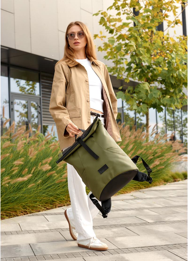 Рюкзак жіночий Sambag RollTopx Хакі (24320119) - фото 10 Рюкзак жіночий Sambag RollTopx Хакі (24320119) - фото 10