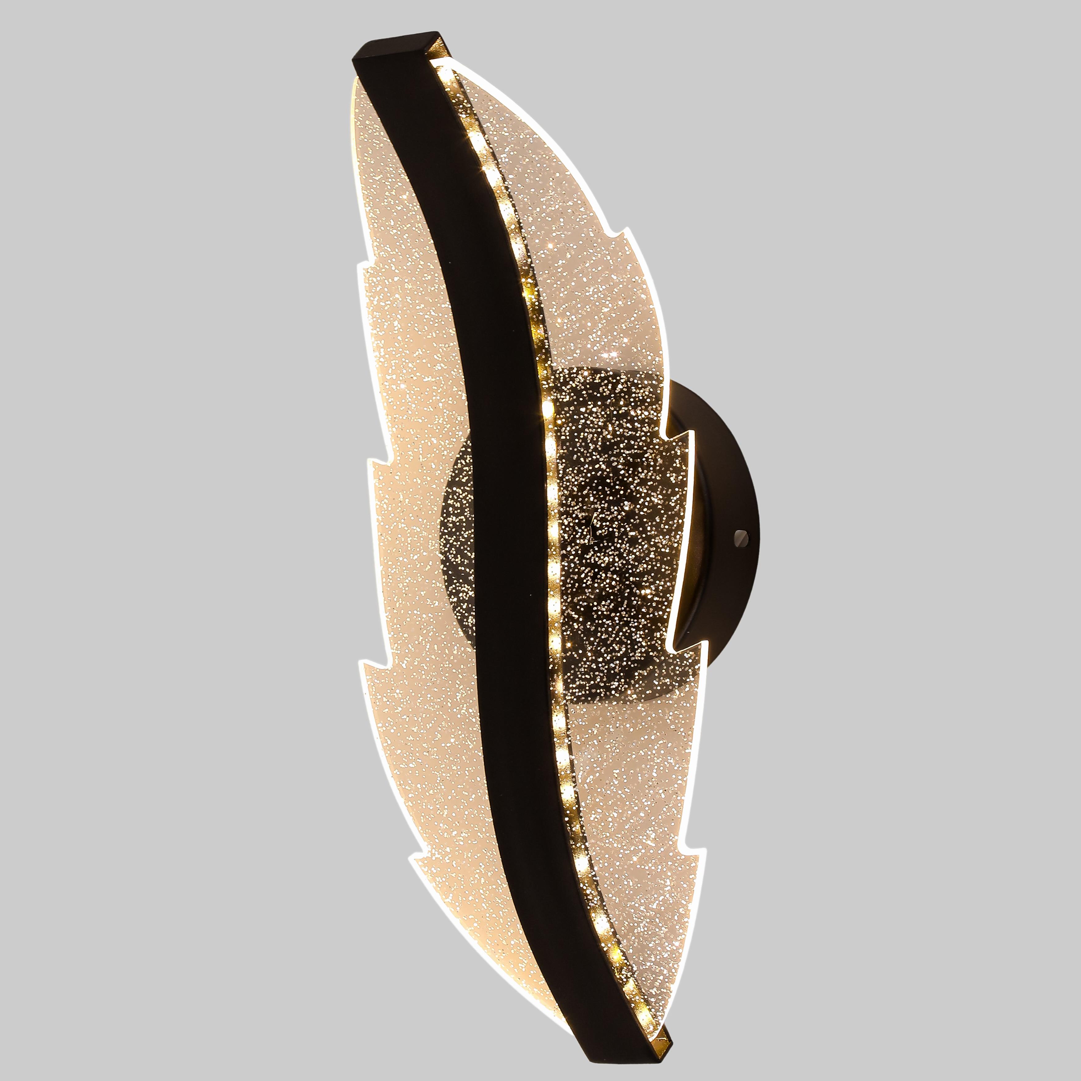 Светильник/бра настенный с блесточками 8W Черный (96-W6399 BK)