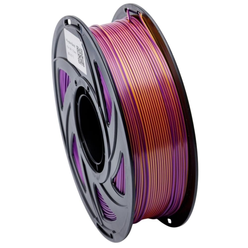 Пластик UA3D PLA Silk Dual Color 1,75 мм 1 кг Фіолетовий/Золотистий