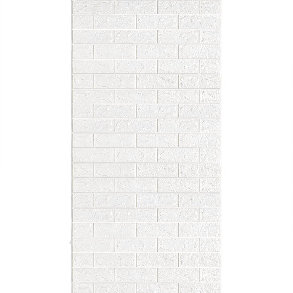 3D-панель декоративная самоклеящаяся под кирпич в рулоне 20 м 20000x700x3 мм Белый матовый (Os-BG01-3 рулон 20м)