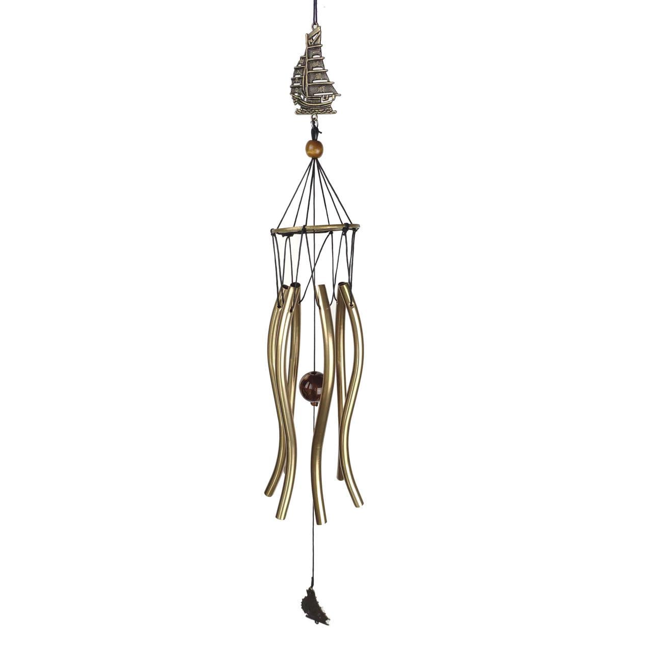 Музыка ветра Корабли 6 трубочек Бронзовый (С0673)