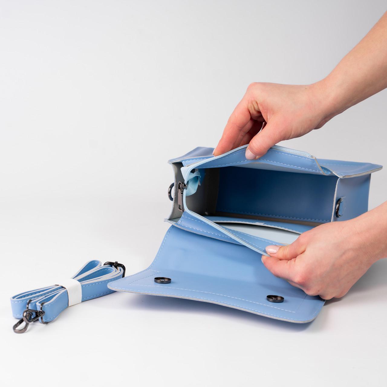 Сумка женская кросс-боди XENIA № 18-24 Голубой - фото 4 Сумка женская кросс-боди XENIA № 18-24 Голубой - фото 4