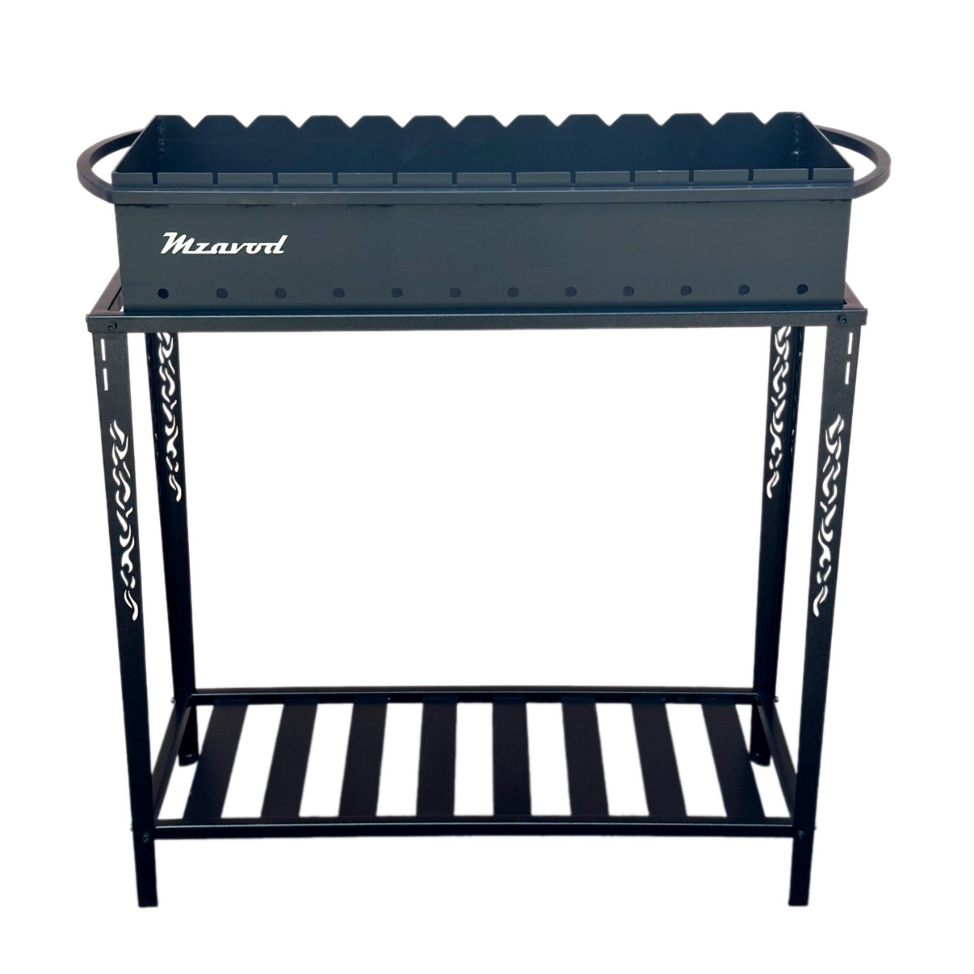 Мангал разборный Mzavod Прометей стальной на дровнице на 12 шампуров 3 мм Черный (136-17-1030320100004)