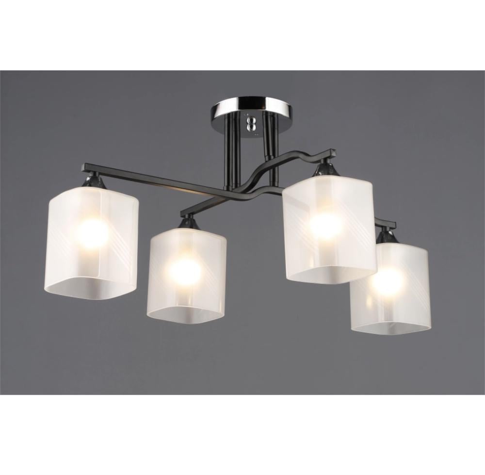 Люстра Valeso A4456/4 на четыре плафона Черный/Хром (28685661)