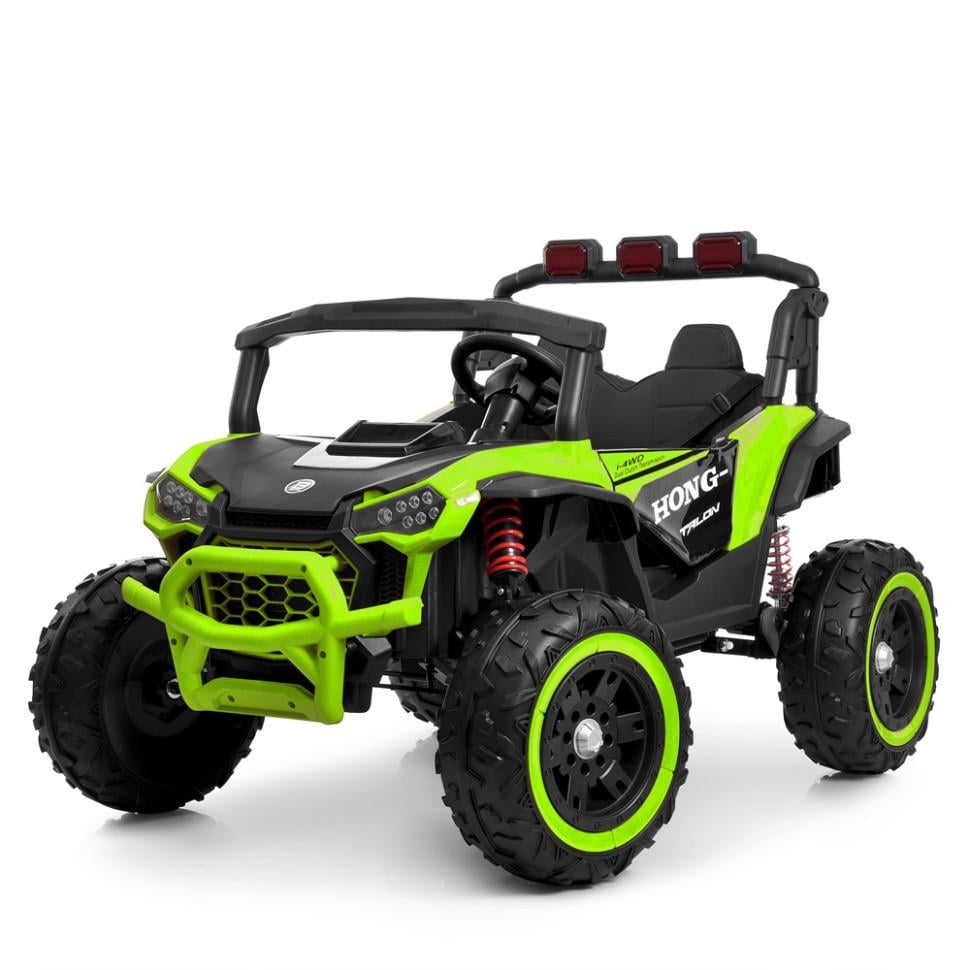 Детский электрический джип Bambi Racer 12V двухместный до 30 кг Зеленый (DE-169-E-965)