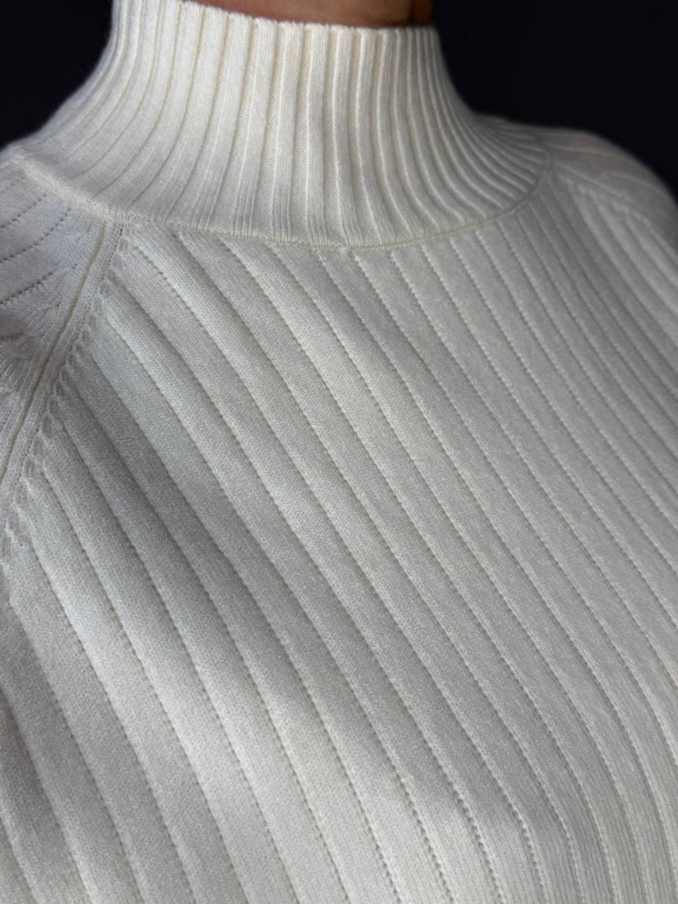 Костюм жіночий ACCORDDREAM 8703-28108 светр з брюками в рубчик в'язаний OS молочний (2958) - фото 8 Костюм жіночий ACCORDDREAM 8703-28108 светр з брюками в рубчик в'язаний OS молочний (2958) - фото 8