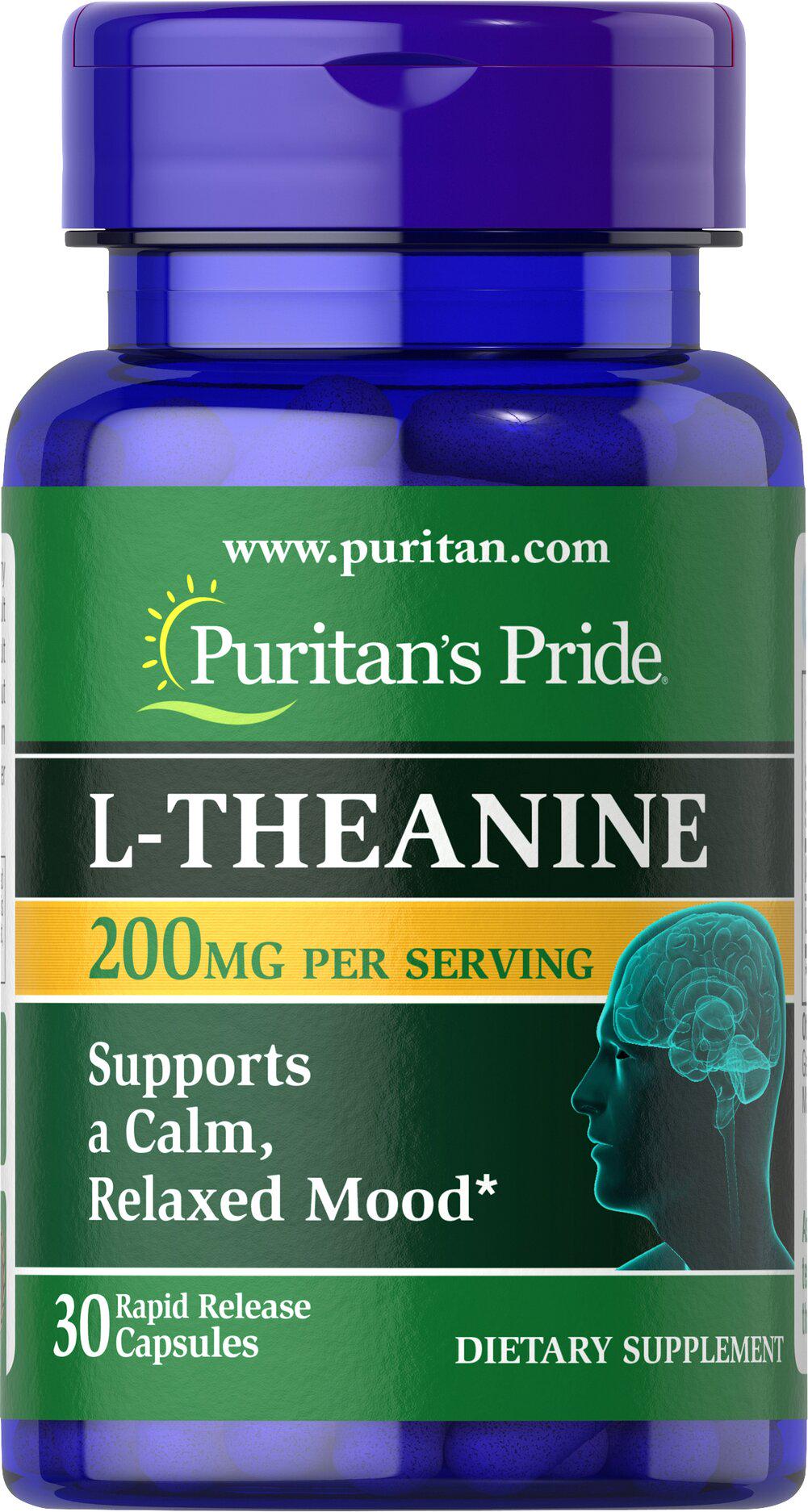 Теанин Puritan's Pride L-Theanine 200 мг 30 Caps Теанин Puritan's Pride L-Theanine 200 мг 30 Caps