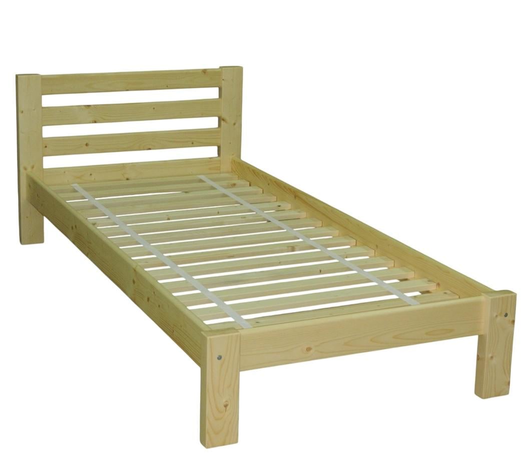 Кровать односпальная деревянная Скиф Л-107 100х200 см Прозрачный лак (27002491)