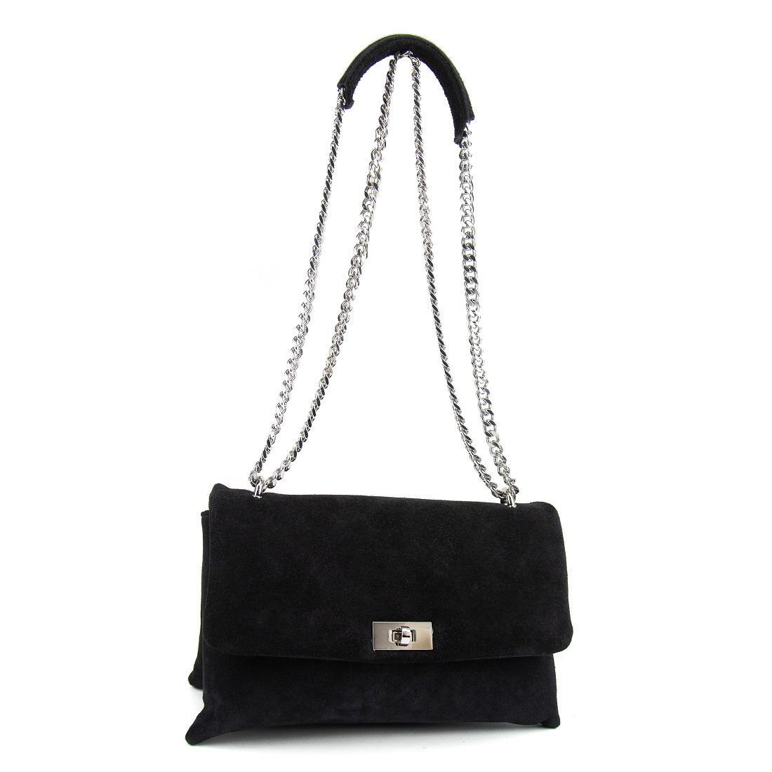 Женская сумка кросс-боди Royal Bag F-IT-8545A замшевая на цепочке Фиолетовый (8087) - фото 7 Женская сумка кросс-боди Royal Bag F-IT-8545A замшевая на цепочке Фиолетовый (8087) - фото 7