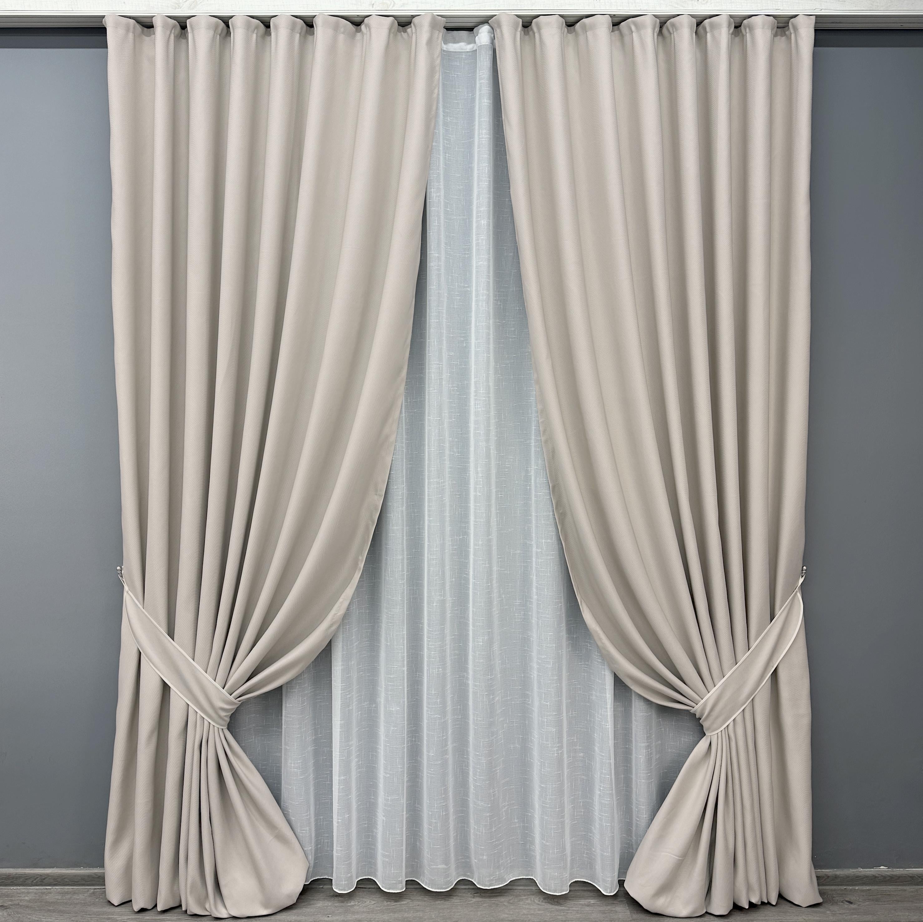 Комплект готовых штор VR-Textil TERRA LUXE №1859ш рогожка 150х290 см 2 шт. Пепельный (33-0864) Комплект готовых штор VR-Textil TERRA LUXE №1859ш рогожка 150х290 см 2 шт. Пепельный (33-0864)
