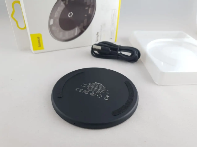 Зарядка бездротова Baseus BSWC-P10 QI Wireless Charger 10 Вт Прозорий (42132) - фото 6