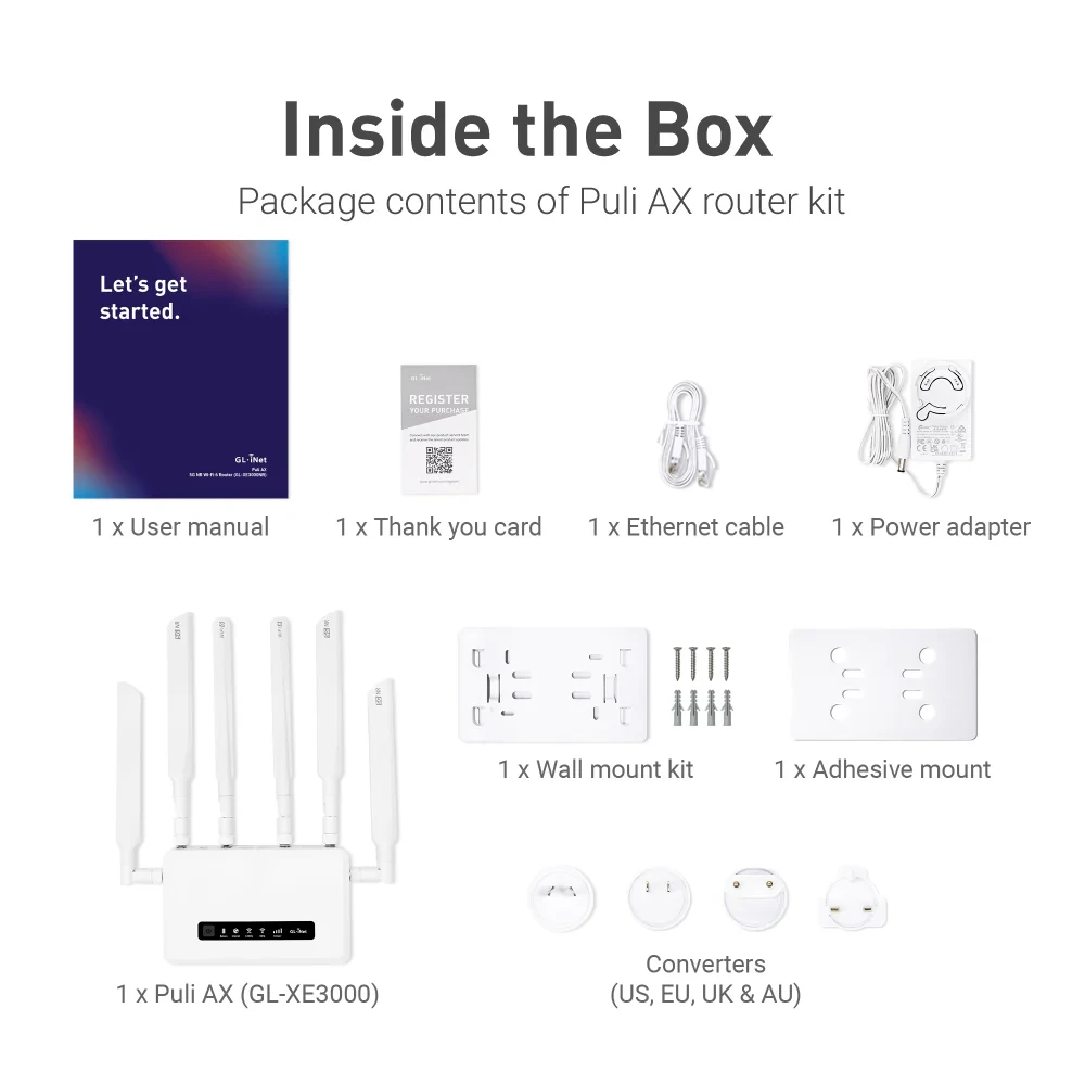 Роутер Wi-Fi GL.iNet Puli AX GL-XE3000 - фото 9
