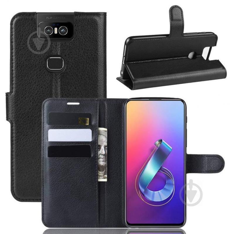 Чохол-книжка Litchie Wallet для Asus Zenfone 6 ZS630KL Black (hub_lMPx78761) - фото 2