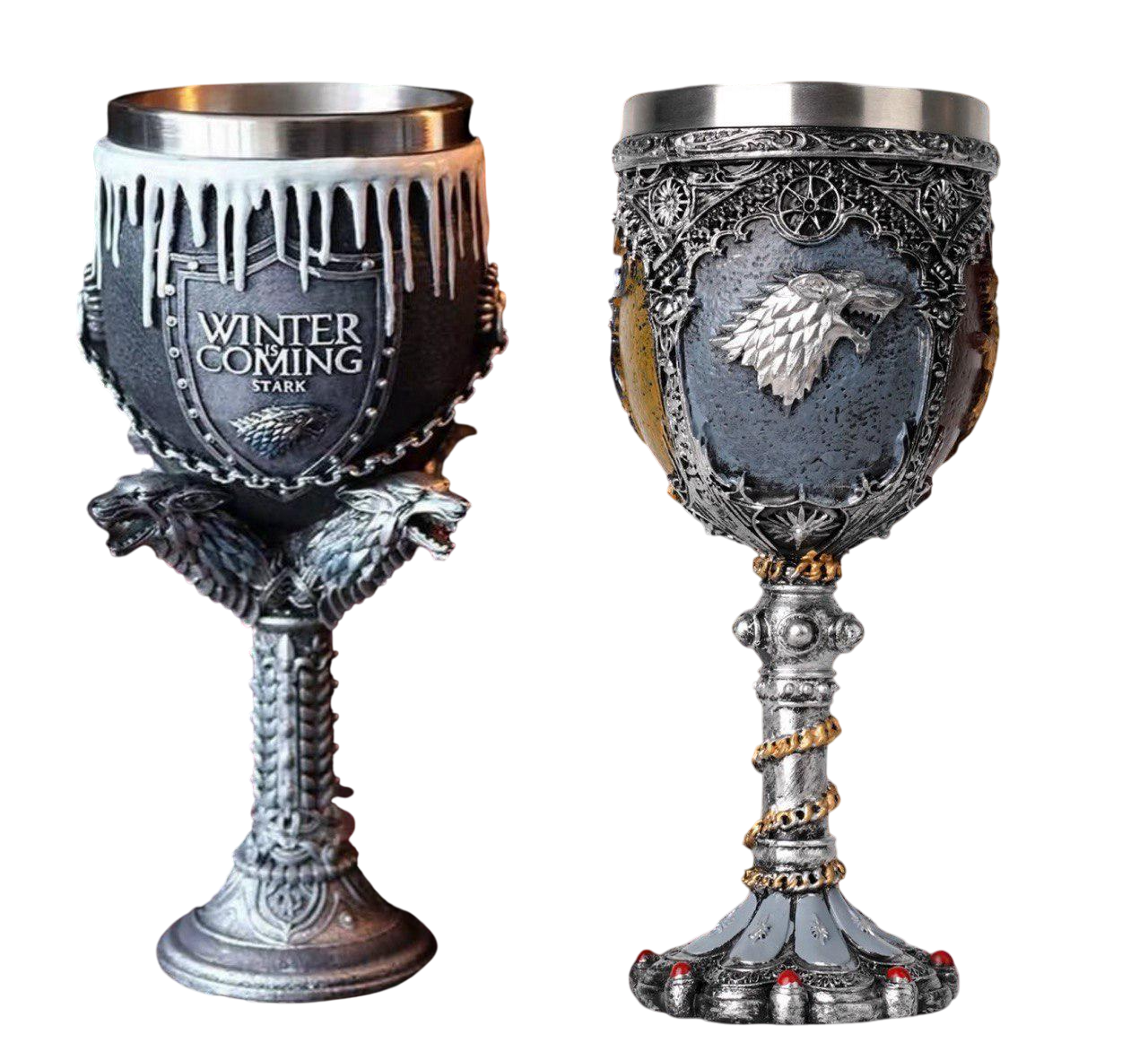 Подарочные винные бокалы Игра престолов Гербы семи королевств/Зима около 2 шт. 170 мл