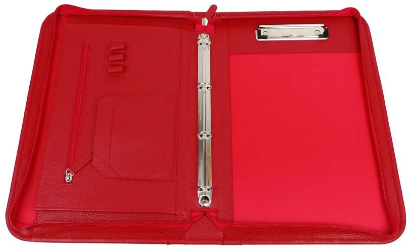 Папка деловая из натуральной кожи Portfolio Красный (super424_Port1021 red flotar)
