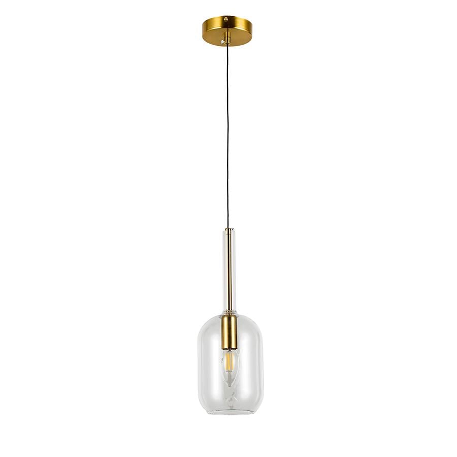 Светильник подвесной Levistella 800P3232C-1 CL E14 120х330 мм Бронзовый/Прозрачный (31261051)