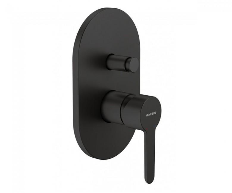 Смеситель для ванны Genebre Oslo Black встраиваемый с переключателем Черный (65116194166)