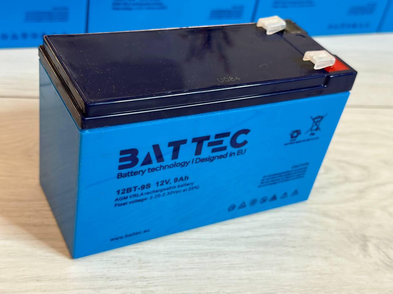 Акумуляторна батарея до ДБЖ AGM BatTec 12 В 9 Ач - фото 2