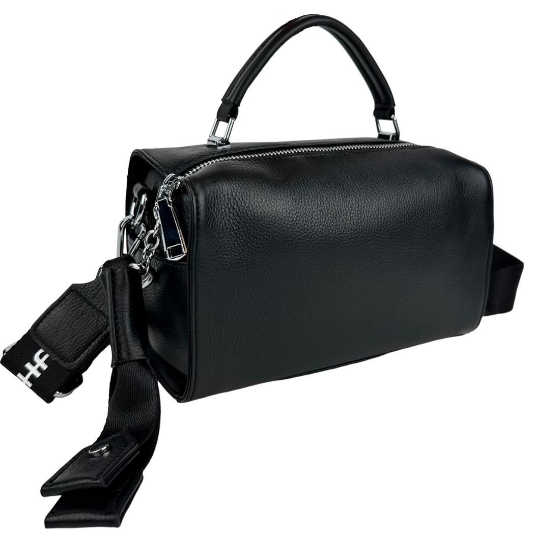 Жіноча сумка через плече Royal Bag NB2-8669A шкіряна Чорний (7898)