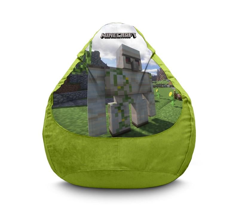 Крісло мішок iPuff Minecraft Iron golem Флок XXXL 100х135 см Оливковий