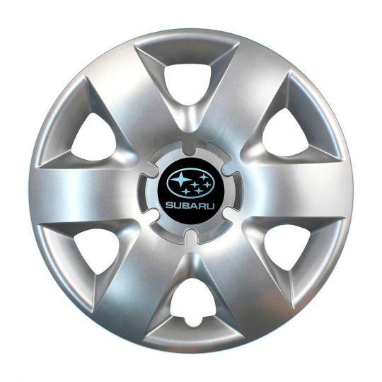 Автомобильные колпаки SKS 310 R15 с логотипом Subaru 4 шт. Серебристый