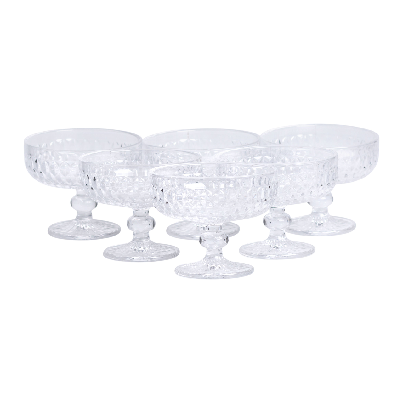 Набір креманок на ніжці скляні HP-19-106 6 шт. 300 мл (A-034205)