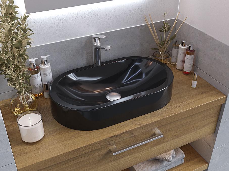 Умивальник накладний Status NIL Black (658)