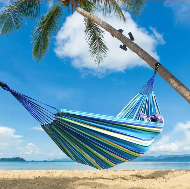 Гамак туристический подвесной хлопковый без планки 200х80 см Синий (gam80blue) Гамак туристический подвесной хлопковый без планки 200х80 см Синий (gam80blue)