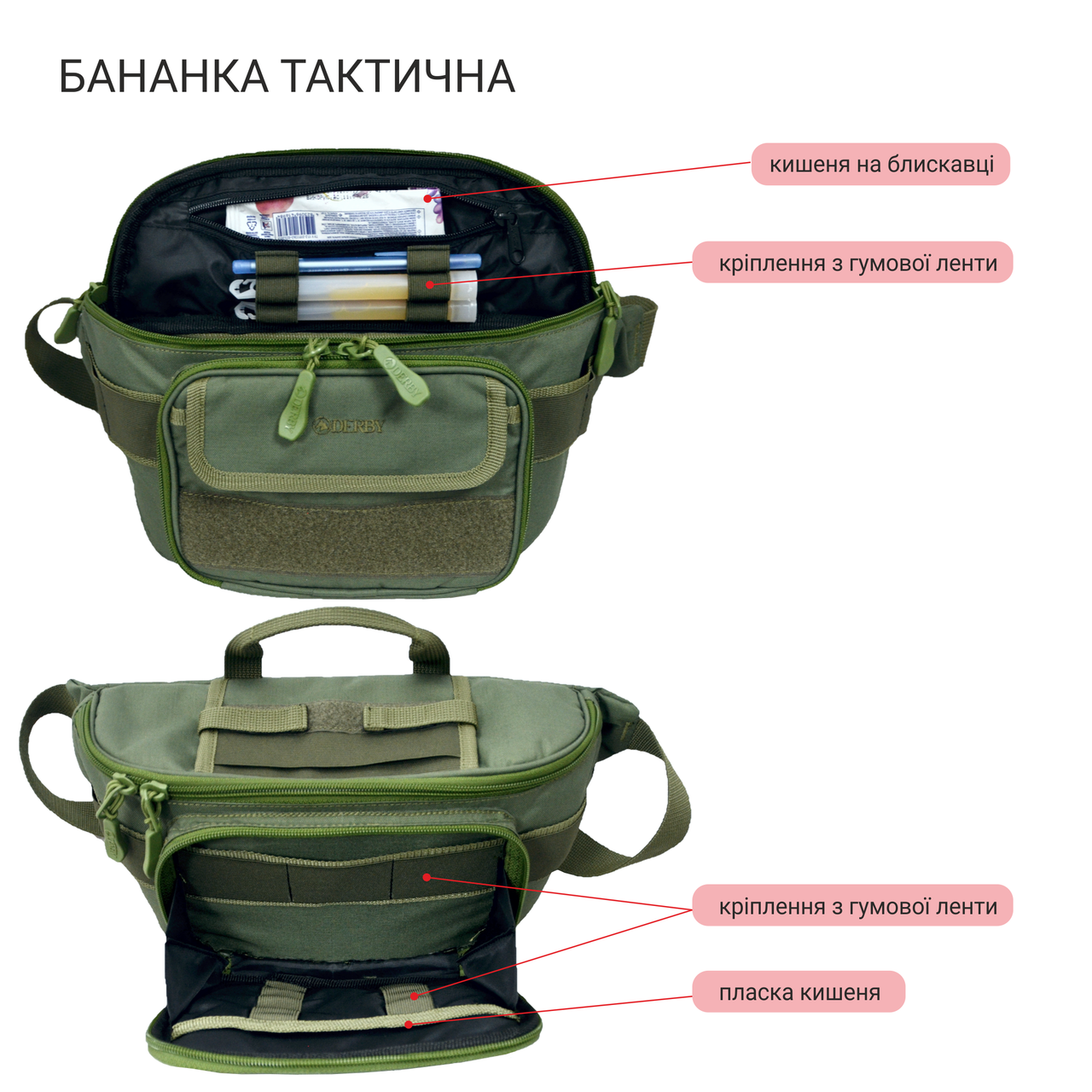 Сумка поясная медицинская Derby Crossbag-1 Мультикам (2044861327) - фото 4