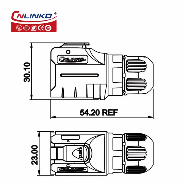 Герметичний роз'єм Cnlinko LP-16-C09PE-03-001 9 pin 5A 250V (57032) - фото 2