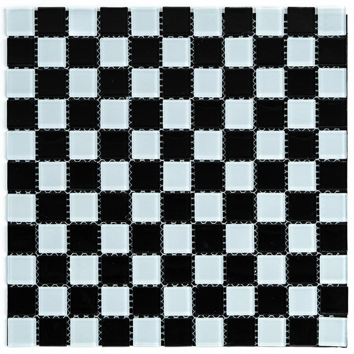 Мозаїка з декоративного скла 298х298х4,5 мм Шахматка (SW-00002366)