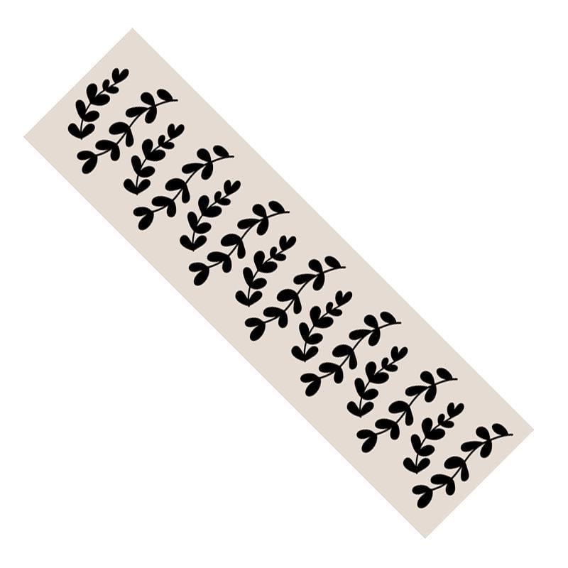 Дорожка на стол Presentville Веточки с черными листиками 150x40 см (DR_23F028)