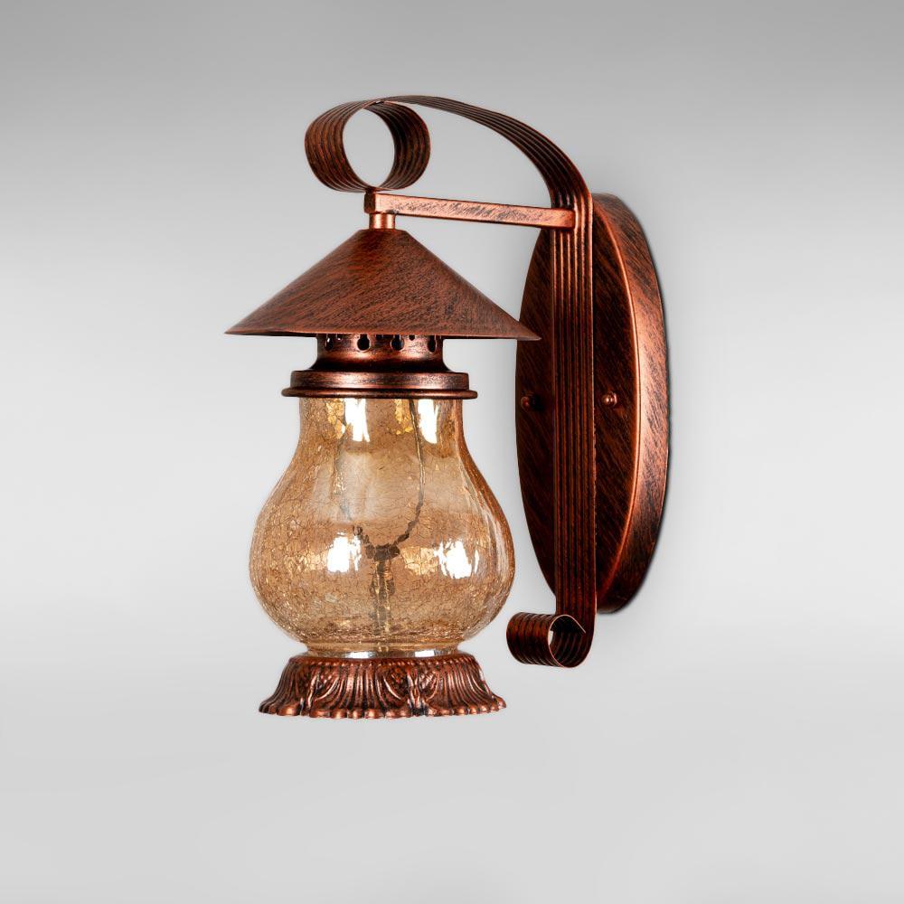 Светильник настенный Light House KX-18866 RC 220х90х300 мм Медный/Янтарный