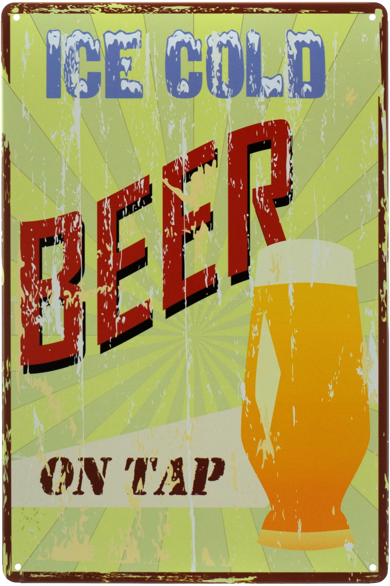 Табличка металева Крижане Пиво На Розлив/Ice Beer On Tap 20x30 см