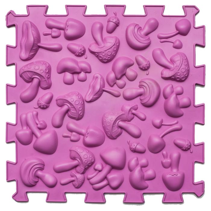 Розвиваючий килимок масажний Пазл Грибочки 1 елемент Темно-Рожевий (RO12200)