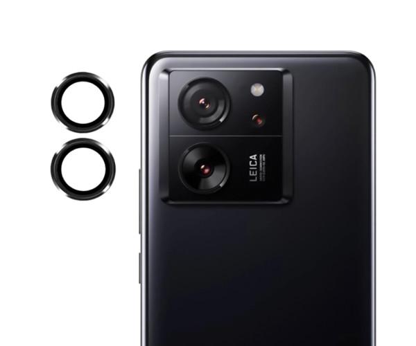 Защитное стекло с рамкой CD Pattern для Xiaomi 13T 5G / 13T Pro 5G на заднюю камеру Черный