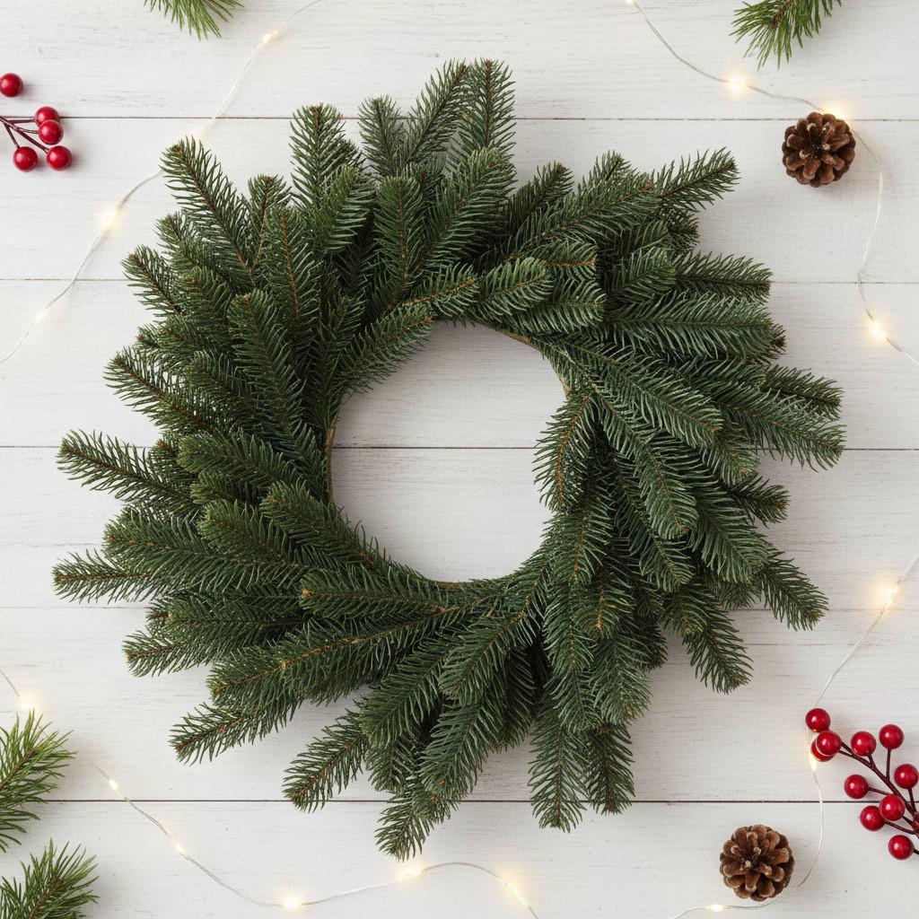 Вінок новорічний хвойний литий 60х35х10 см Зелений (TD-VINGR) - фото 3 Вінок новорічний хвойний литий 60х35х10 см Зелений (TD-VINGR) - фото 3