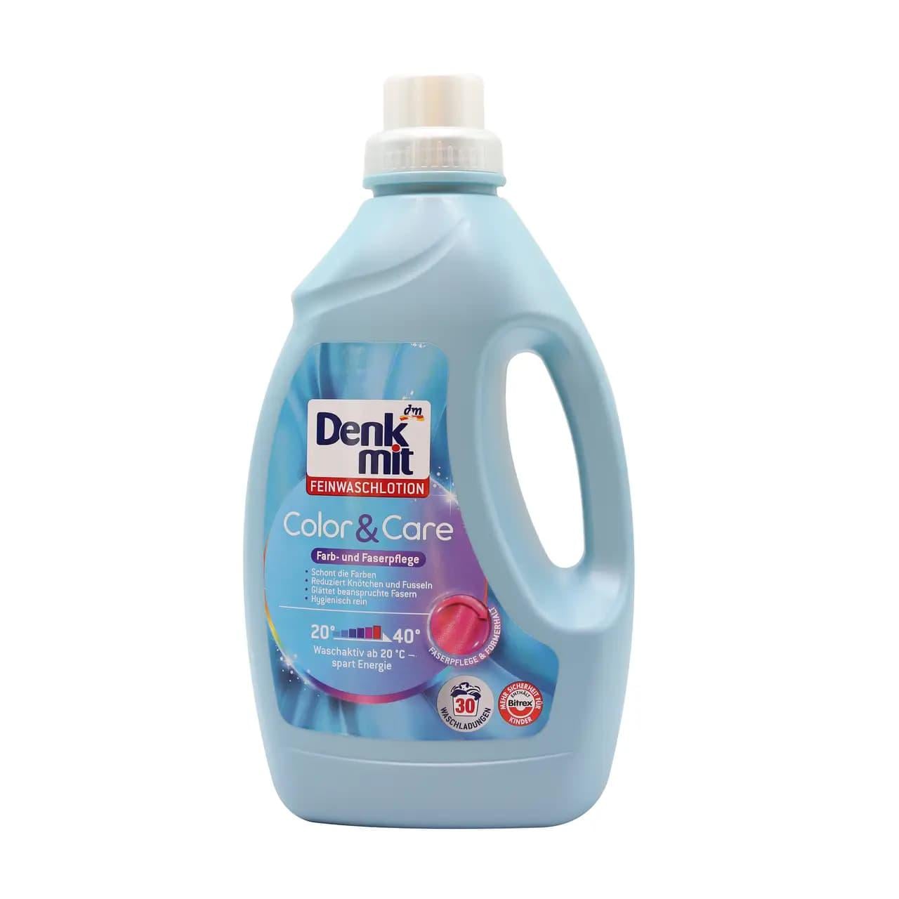 Гель для прання делікатних тканин Denkmit Feinwaschlotion Color & Care 1,5 л (13309637)